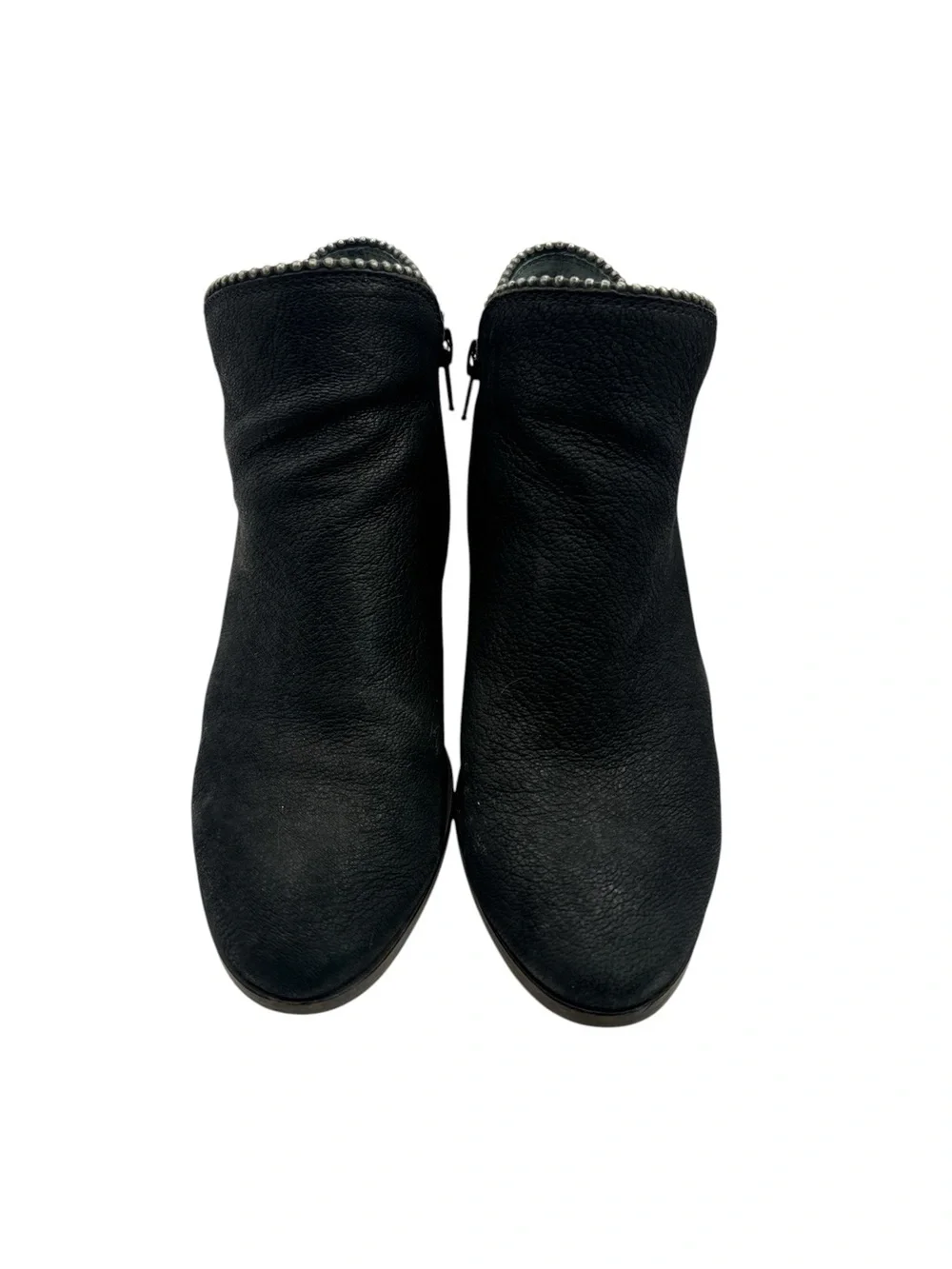 Lucky Brand Black Leather Pincah Studded Ankle Booties size 8